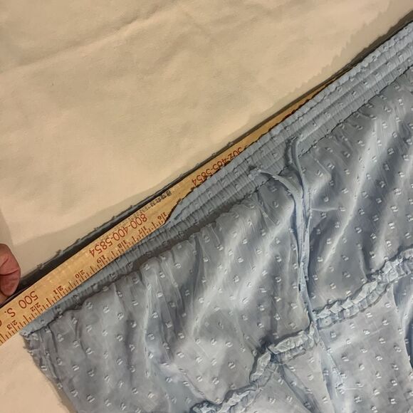 Size XL Swiss Dot Pattern Peasant skirt with four tiers.  NWOT pastel blue - Picture 10 of 11